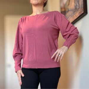 Ann Taylor Factory Mauve Sweater Blouse